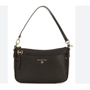 MICHAEL KORS Jet Set Charm leather pouchette shoulder bag -BLACK (No long strap)